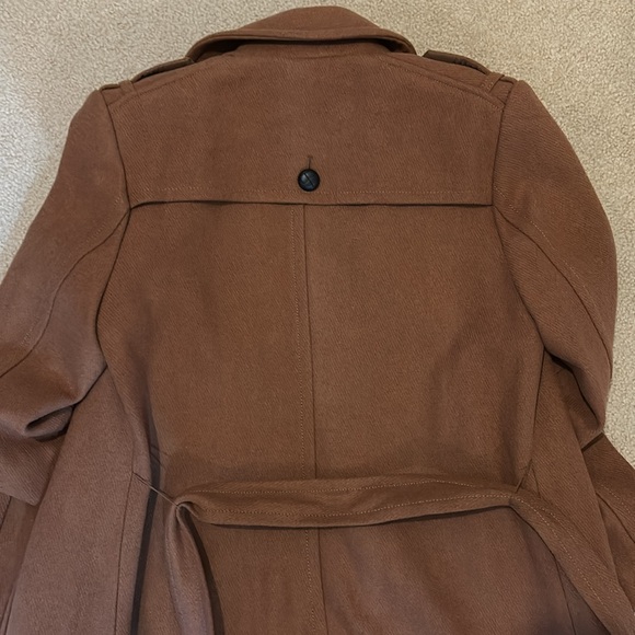 Men's Brown Double-Breasted Trench Coat - Picture 9 of 10